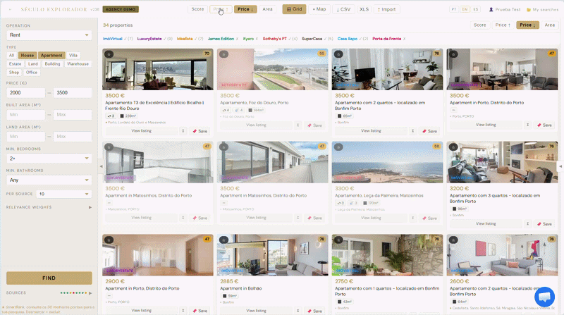 Agency — Filtering search results