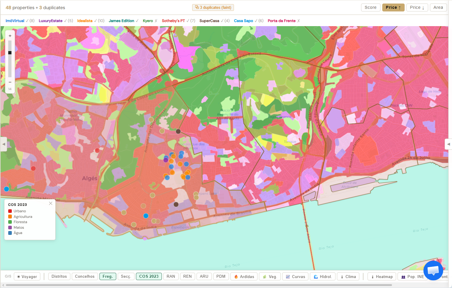 Business Match — Land use (COS 2023)