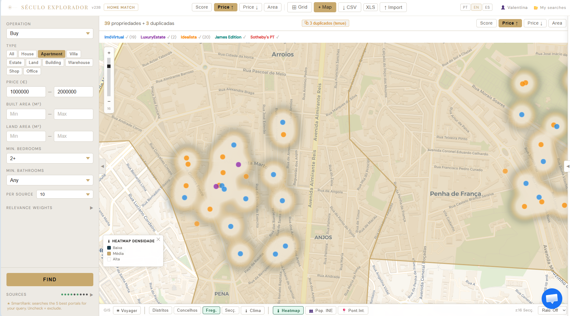 Home Match — Heat map