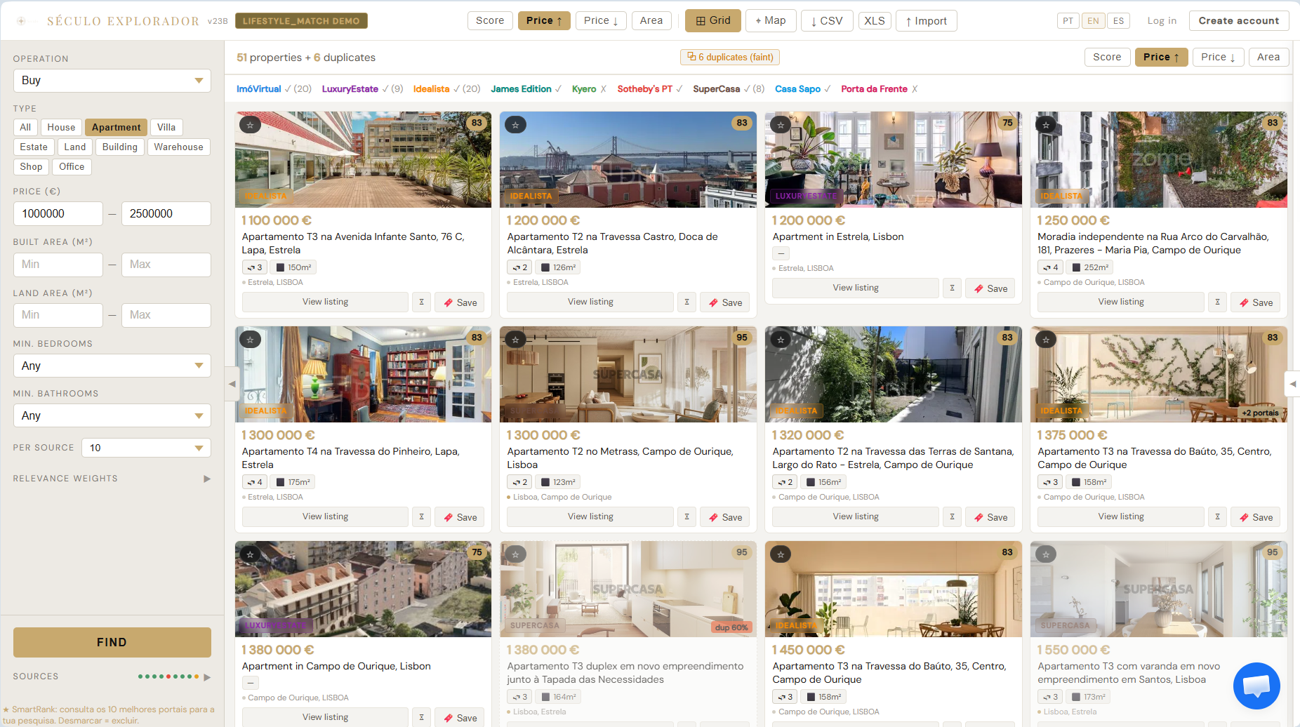 Lifestyle Match — Search results