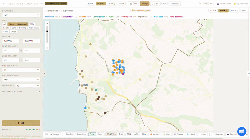 Professional — Land use COS 2023 layer